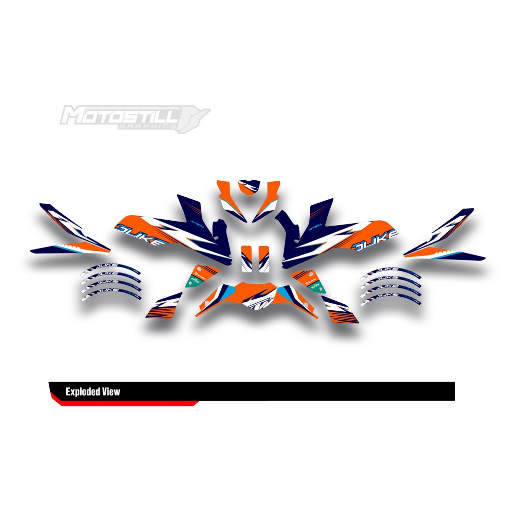 KTM DUKE 125-200-250-390 / 2017-2022 GRAPHIC STICKER SET - DECAL KIT 