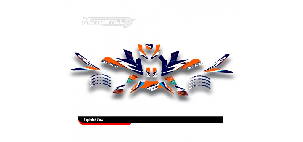 KTM DUKE 125-200-250-390 / 2017-2022 GRAPHIC STICKER SET - DECAL KIT 