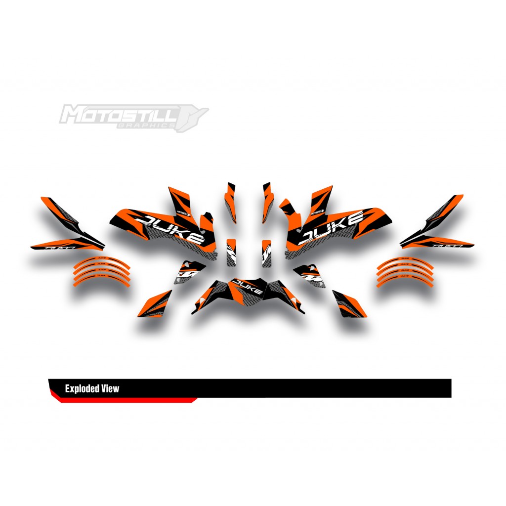 KTM DUKE 125-200-250-390 / 2017-2022 GRAPHIC STICKER SET - DECAL KIT 