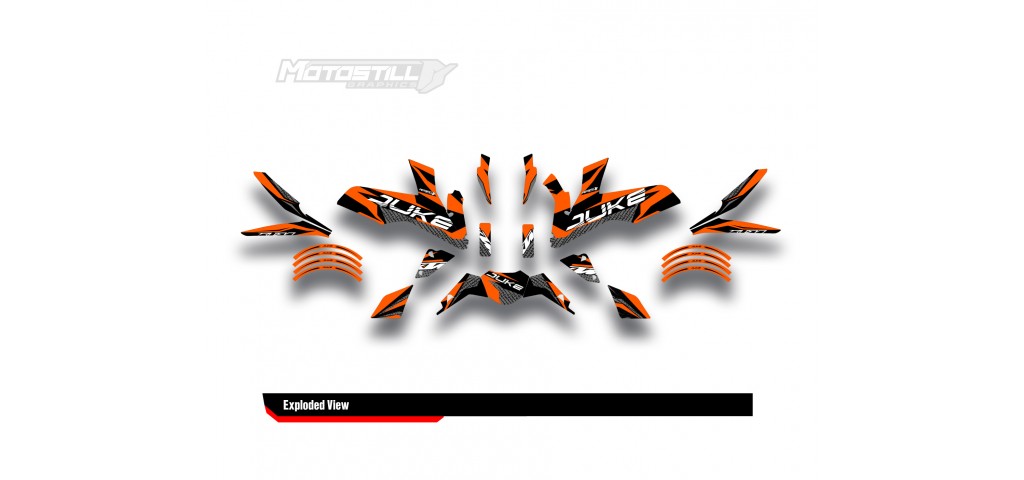 KTM DUKE 125-200-250-390 / 2017-2022 GRAPHIC STICKER SET - DECAL KIT 