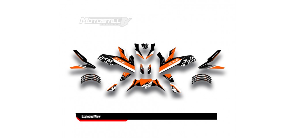 KTM DUKE 125-200-250-390 / 2017-2022 GRAPHIC STICKER SET - DECAL KIT 