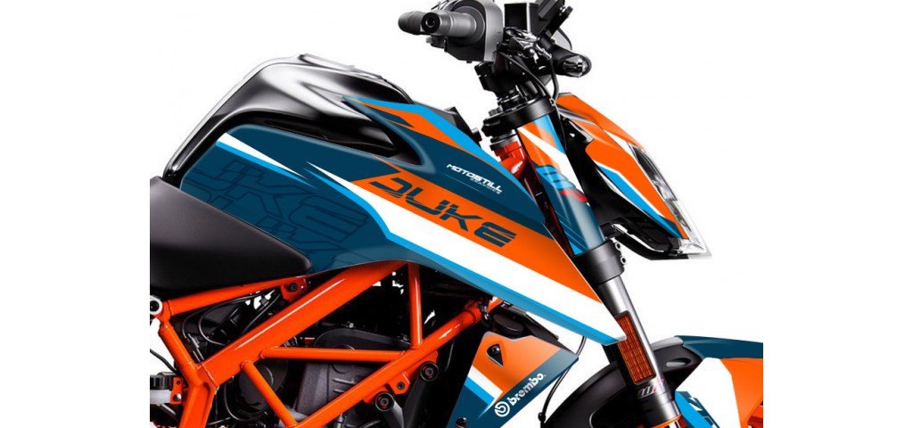 KTM DUKE 125 - 200 - 250 - 390 / 2017 - 2022 GRAPHIC SET - DECAL KIT 