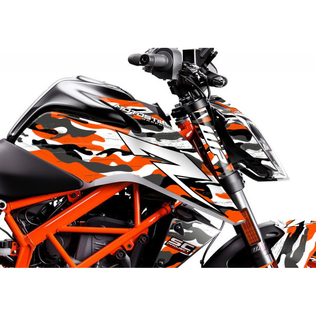 KTM DUKE 125 - 200 - 250 - 390 / 2017 - 2022 GRAPHIC SET - DECAL KIT 