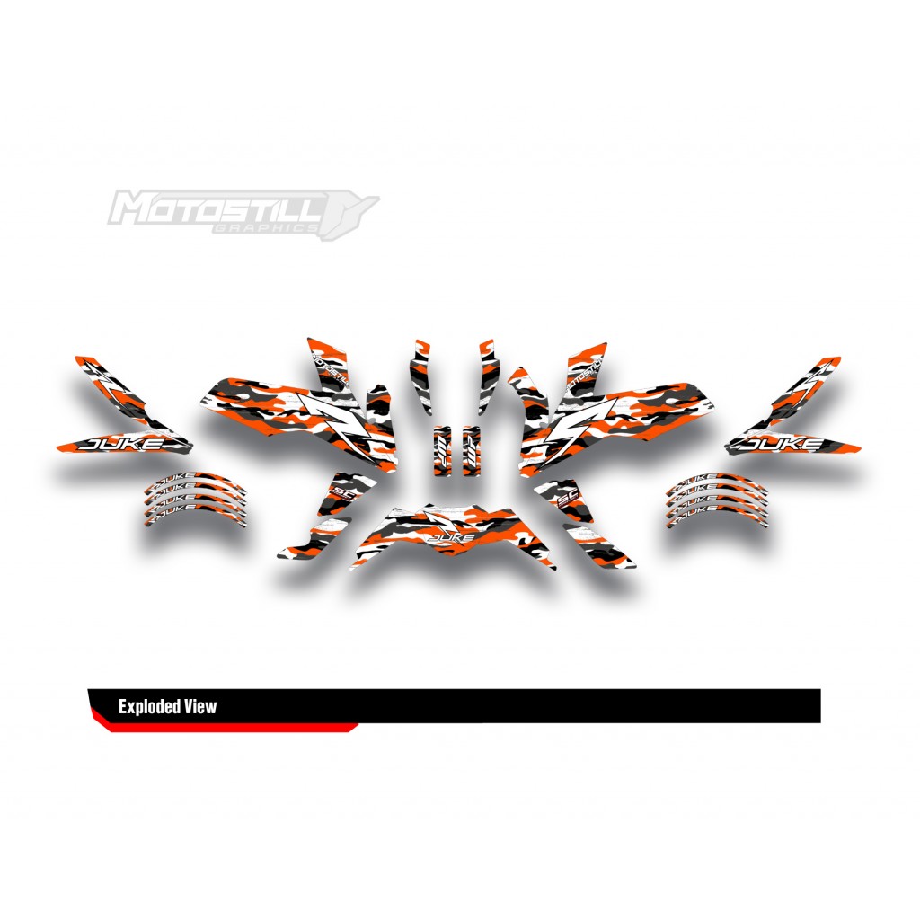 KTM DUKE 125-200-250-390 / 2017-2022 GRAPHIC STICKER SET - DECAL KIT 
