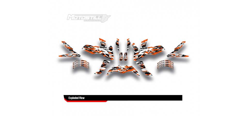 KTM DUKE 125-200-250-390 / 2017-2022 GRAPHIC STICKER SET - DECAL KIT 