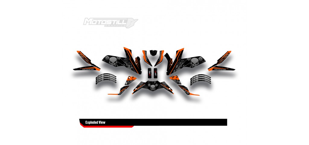 KTM DUKE 125-200-250-390 / 2017-2022 GRAPHIC STICKER SET - DECAL KIT 
