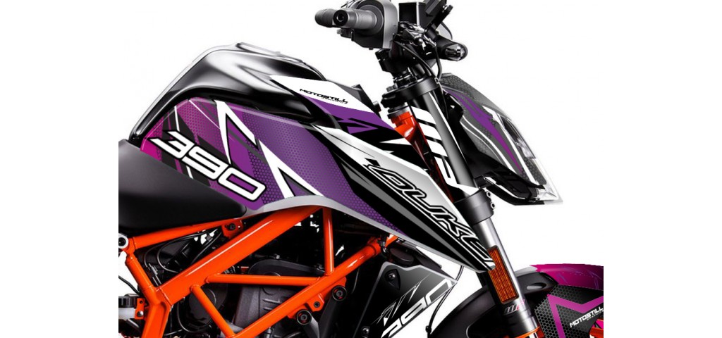 KTM DUKE 125 - 200 - 250 - 390 / 2017 - 2022 GRAPHIC SET - DECAL KIT 