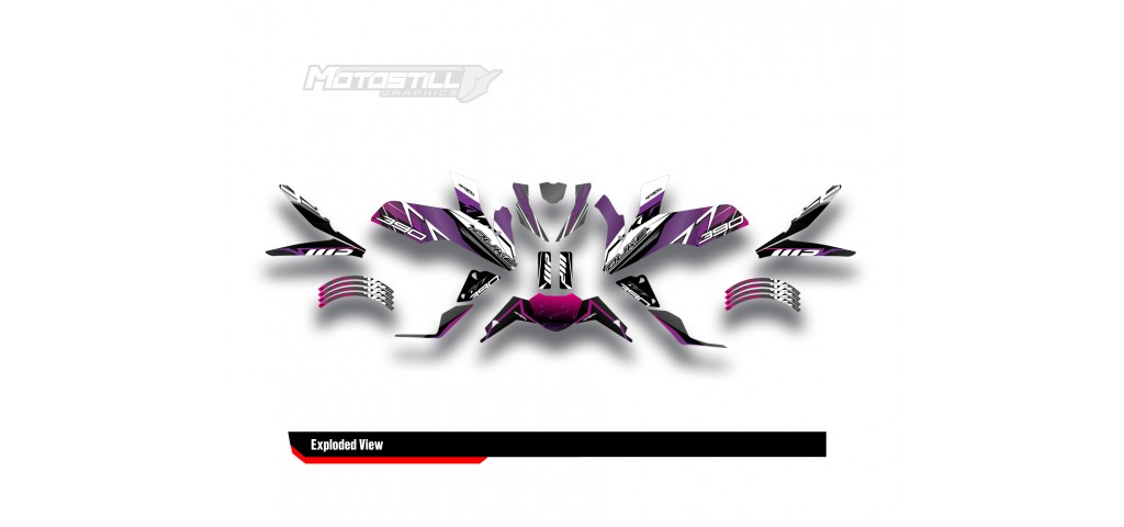 KTM DUKE 125-200-250-390 / 2017-2022 GRAPHIC STICKER SET - DECAL KIT 