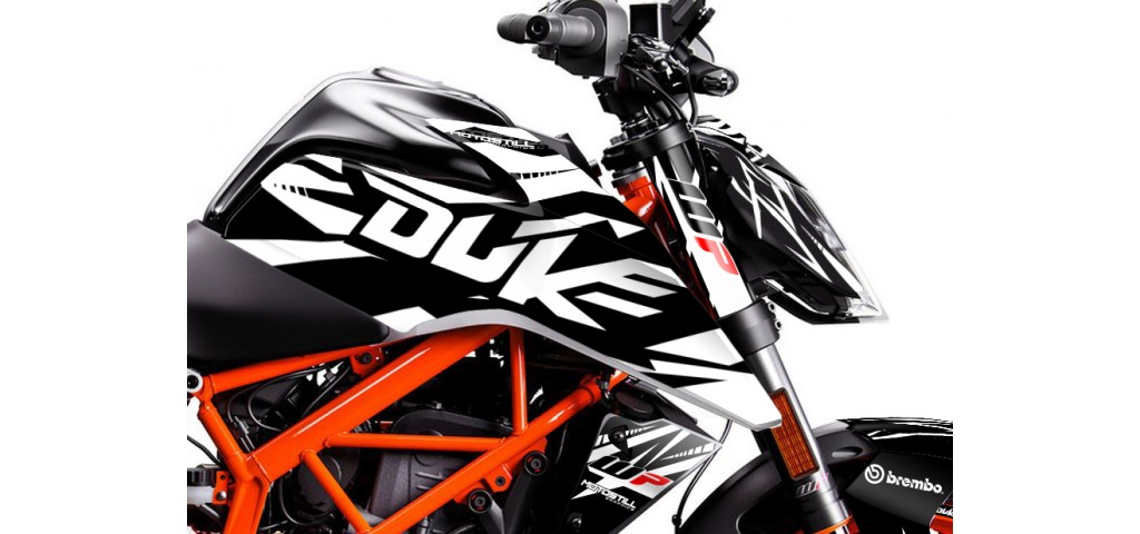 KTM DUKE 125 - 200 - 250 - 390 / 2017 - 2022 GRAPHIC SET - DECAL KIT 