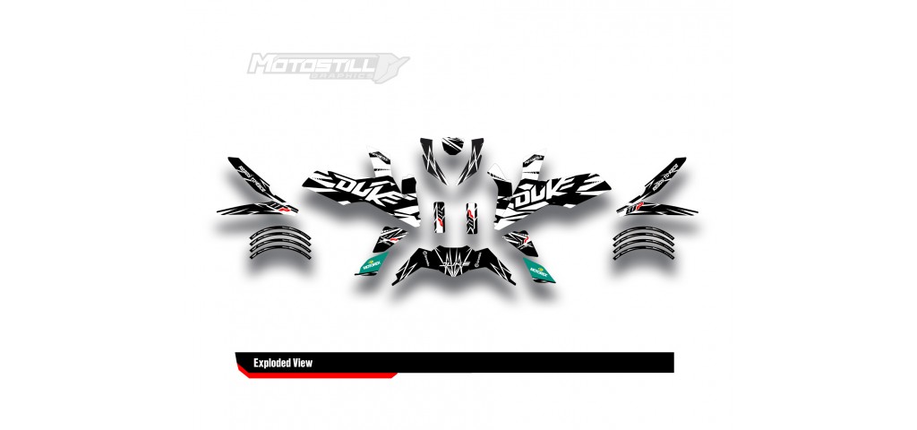 KTM DUKE 125-200-250-390 / 2017-2022 GRAPHIC STICKER SET - DECAL KIT 