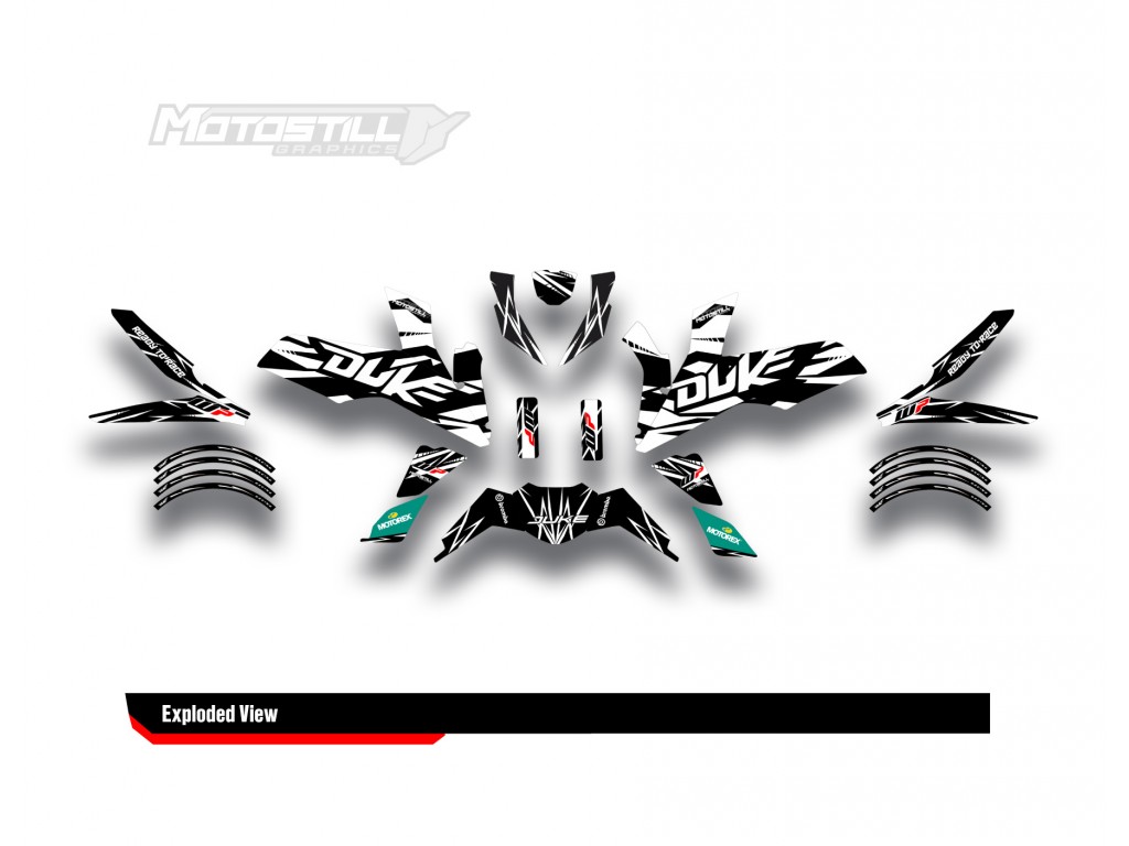 KTM DUKE 125-200-250-390 / 2017-2022 GRAPHIC STICKER SET - DECAL KIT 