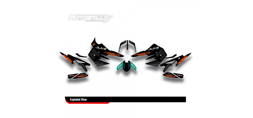 KTM DUKE 790 / 890 GRAPHIC STICKER SET - DECAL KIT 