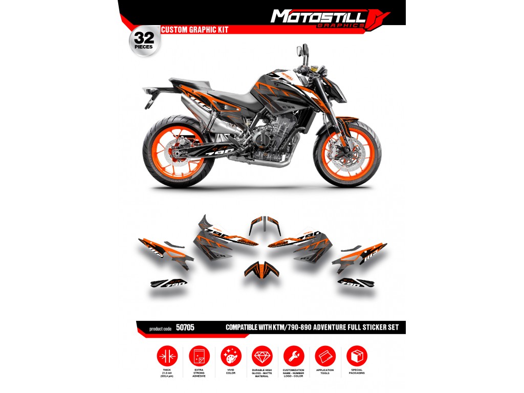 KTM DUKE 790 / 890 GRAPHIC STICKER SET - DECAL KIT 