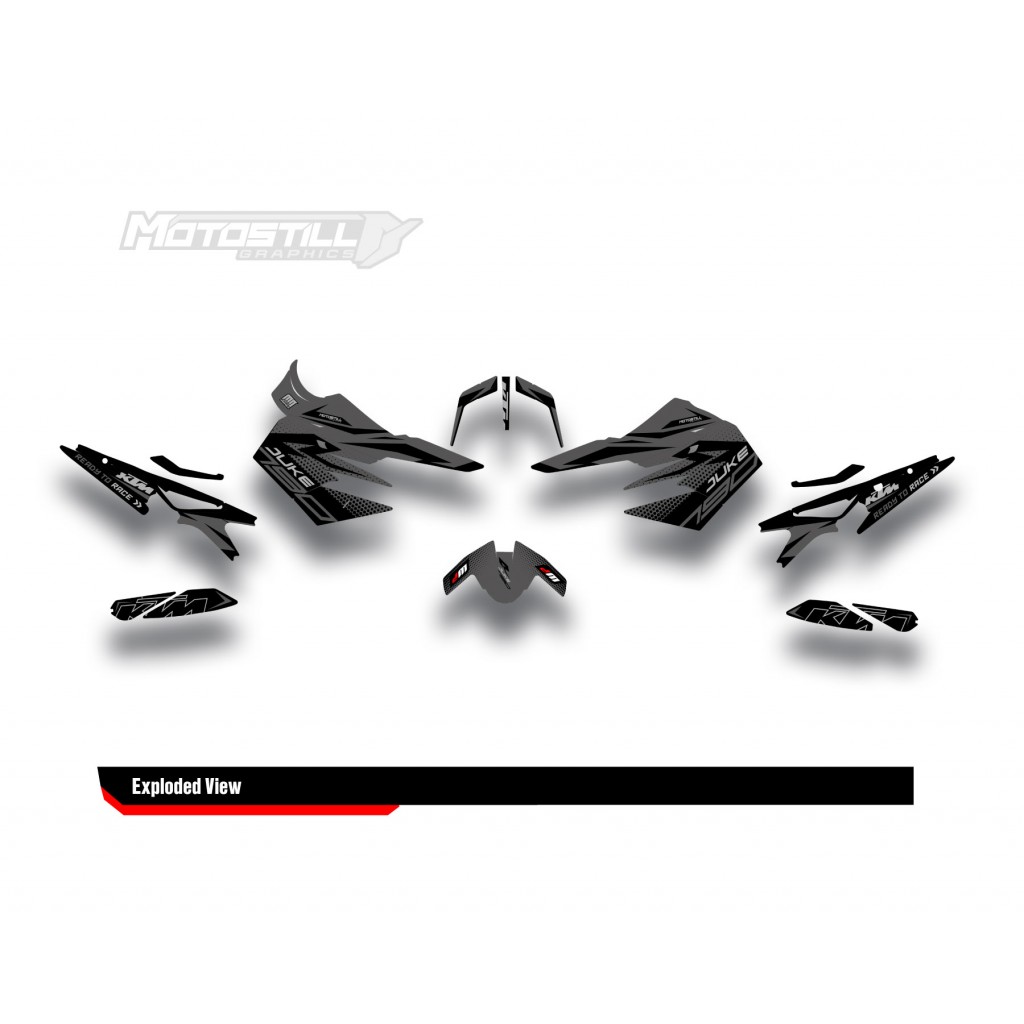 KTM DUKE 790 / 890 GRAPHIC STICKER SET - DECAL KIT 