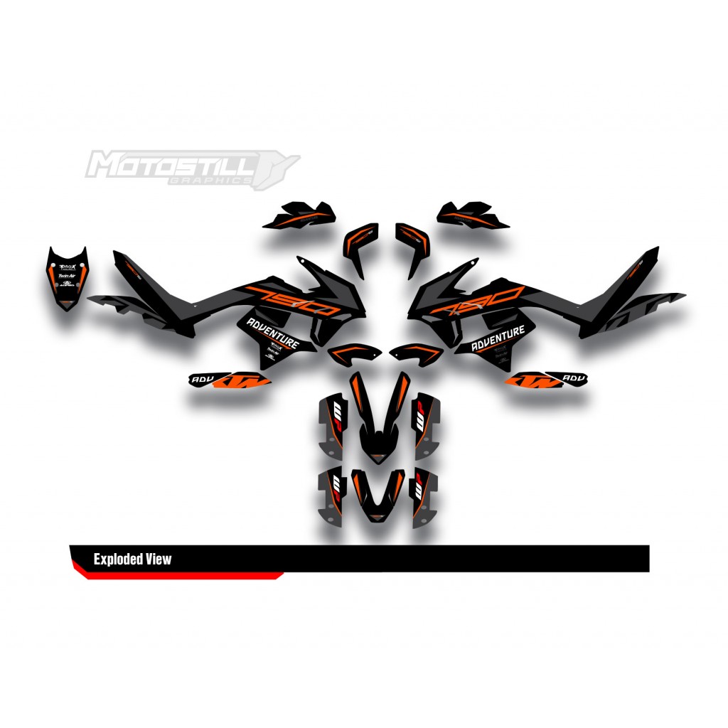 KTM 790/890 - ADV / ADV-R 2018-2022  GRAPHIC STICKER SET - DECAL KIT