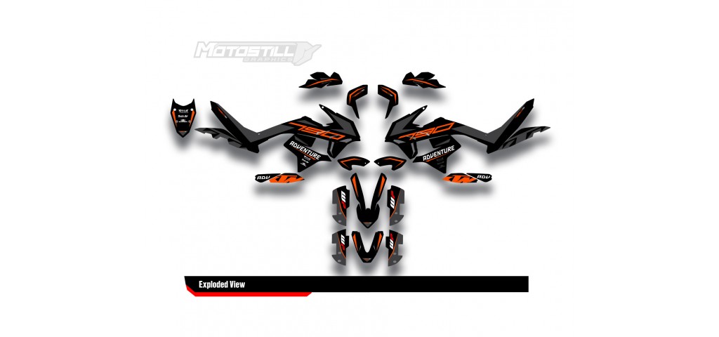 KTM 790/890 - ADV / ADV-R 2018-2022  GRAPHIC STICKER SET - DECAL KIT