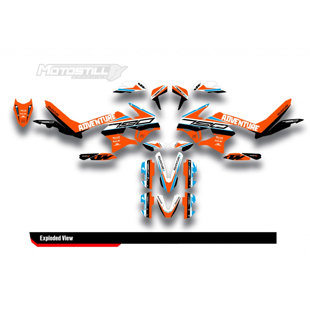 KTM 790/890 - ADV / ADV-R 2018-2022 GRAPHIC STICKER SET - DECAL KIT