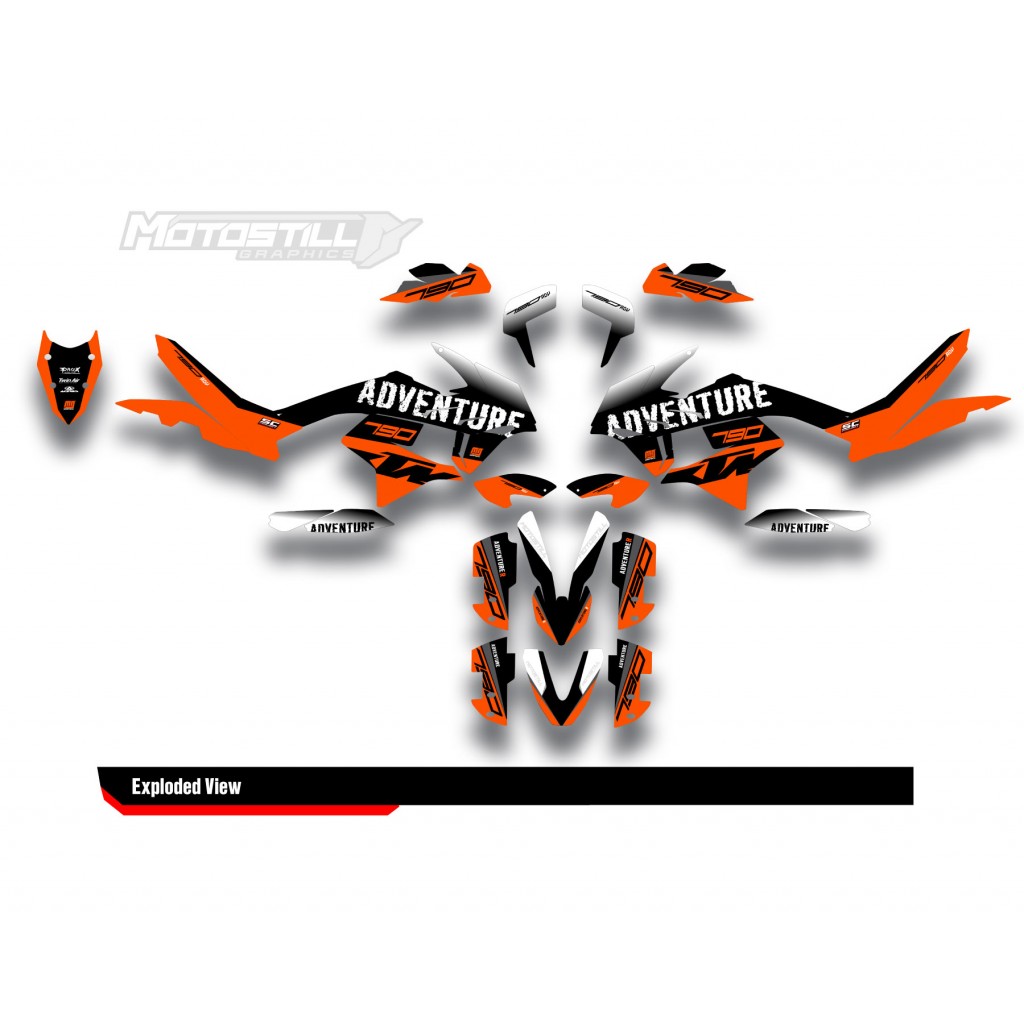 KTM 790/890 - ADV / ADV-R 2018-2022 GRAPHIC STICKER SET - DECAL KIT