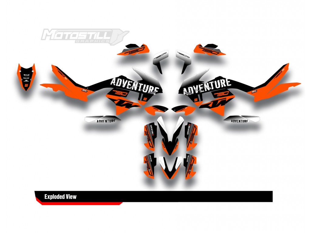 KTM 790/890 - ADV / ADV-R 2018-2022 GRAPHIC STICKER SET - DECAL KIT