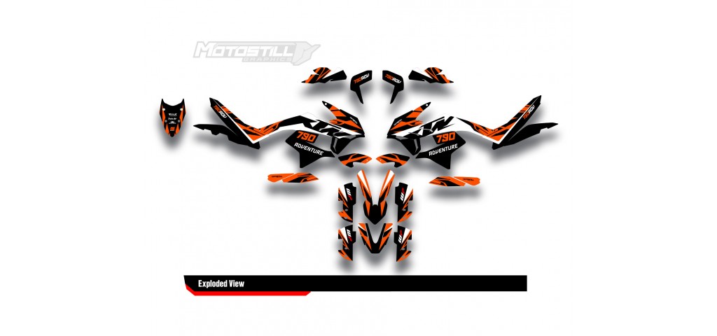 KTM 790/890 - ADV / ADV-R 2018-2022 GRAPHIC STICKER SET - DECAL KIT