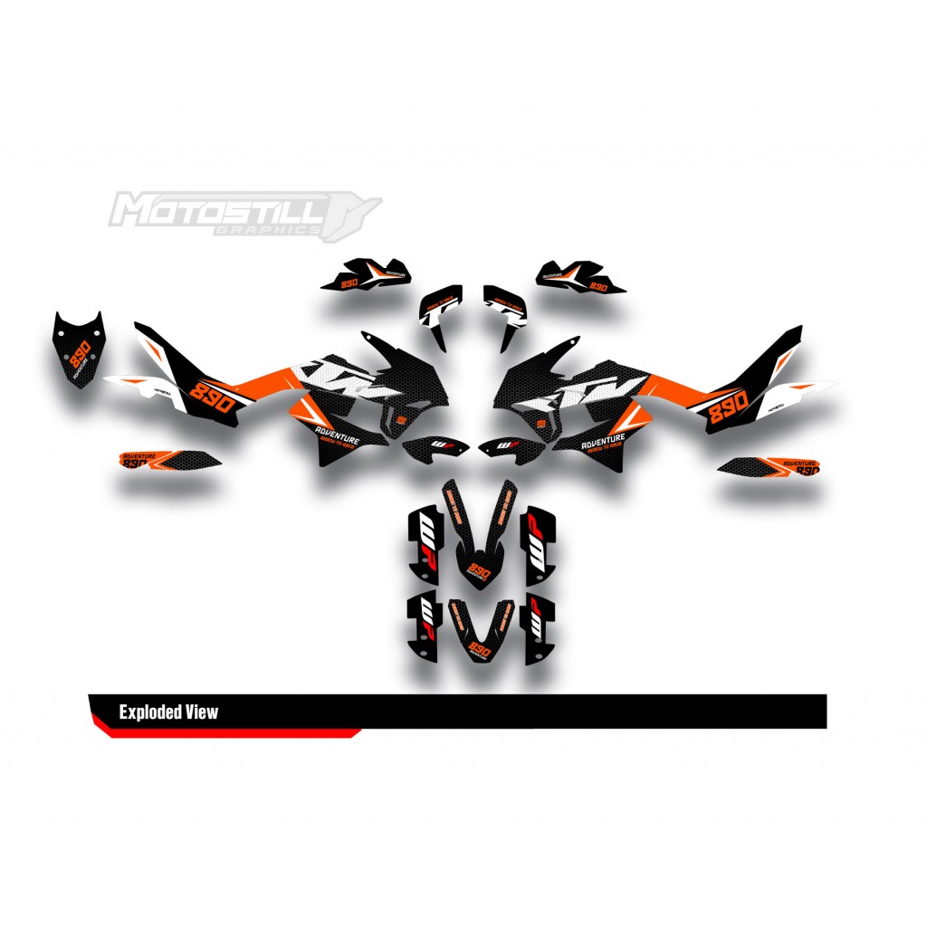 KTM 790/890 - ADV / ADV-R 2018-2022 GRAPHIC STICKER SET - DECAL KIT