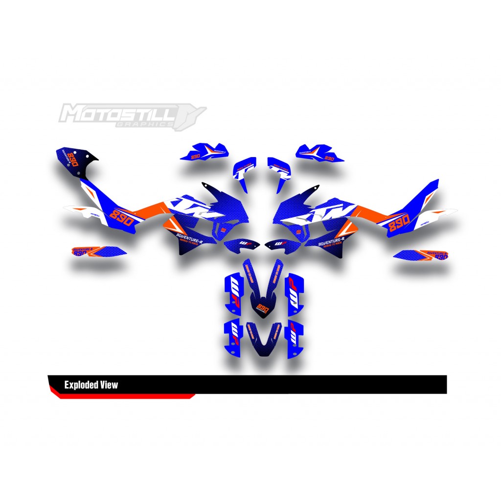 KTM 790/890 - ADV / ADV-R 2018-2022 GRAPHIC STICKER SET - DECAL KIT