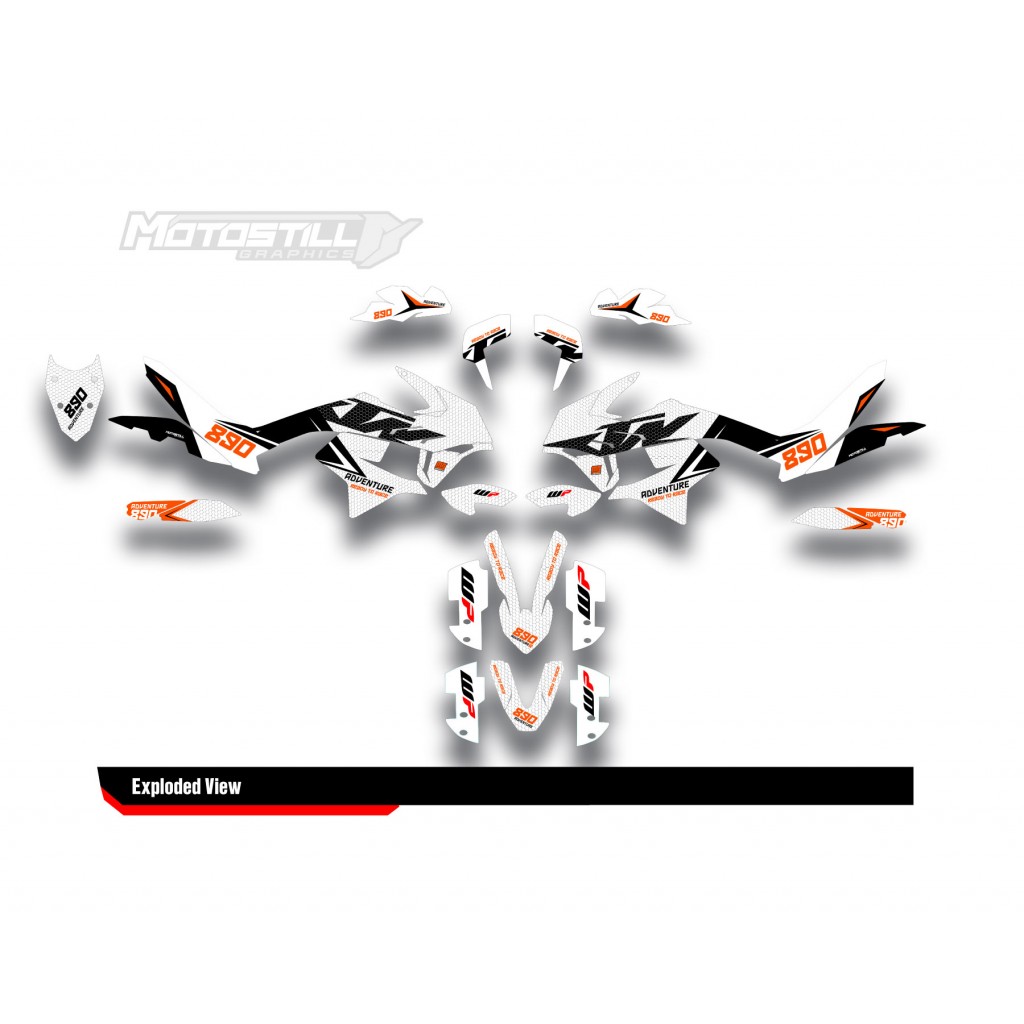 KTM 790/890 - ADV / ADV-R 2018-2022 GRAPHIC STICKER SET - DECAL KIT