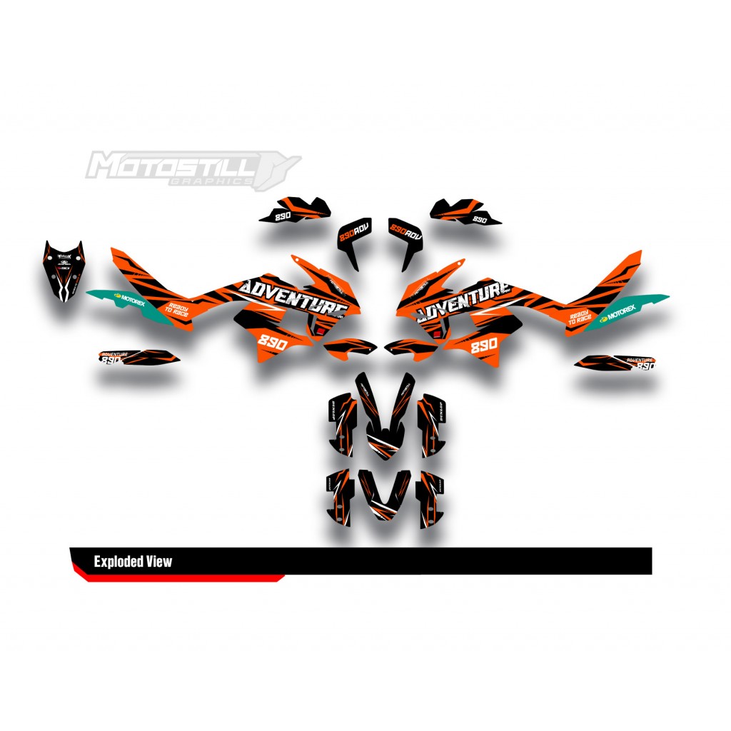 KTM 790/890 - ADV / ADV-R 2018-2022 GRAPHIC STICKER SET - DECAL KIT
