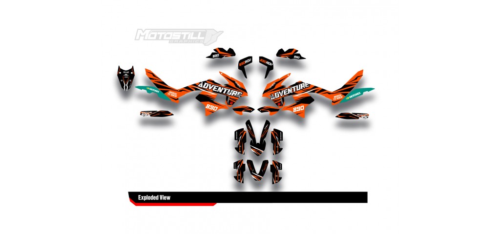 KTM 790/890 - ADV / ADV-R 2018-2022 GRAPHIC STICKER SET - DECAL KIT