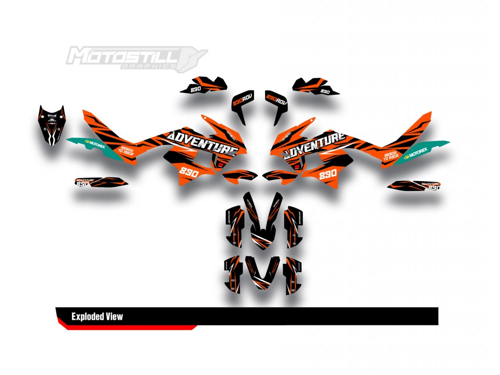 KTM 790/890 - ADV / ADV-R 2018-2022 GRAPHIC STICKER SET - DECAL KIT