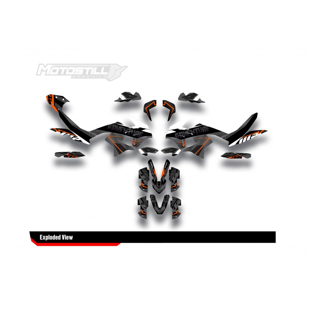 KTM 790/890 - ADV / ADV-R 2018-2022 GRAPHIC STICKER SET - DECAL KIT