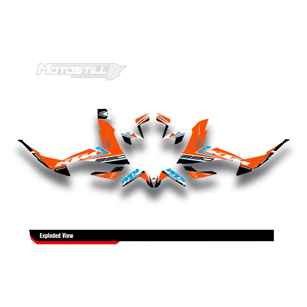 KTM 250 - 390 ADV GRAPHIC SET / DECAL KIT