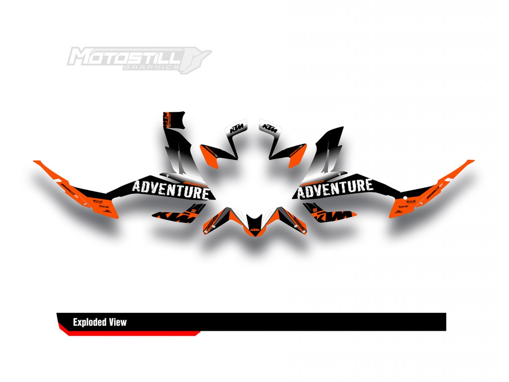 KTM 250 - 390 ADV GRAPHIC - STICKER SET - DECAL KIT 