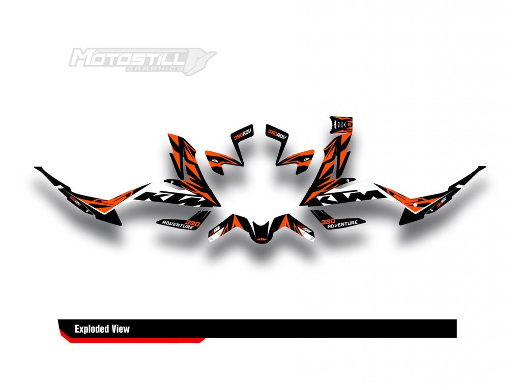 KTM 250 - 390 ADV GRAPHIC - STICKER SET - DECAL KIT 