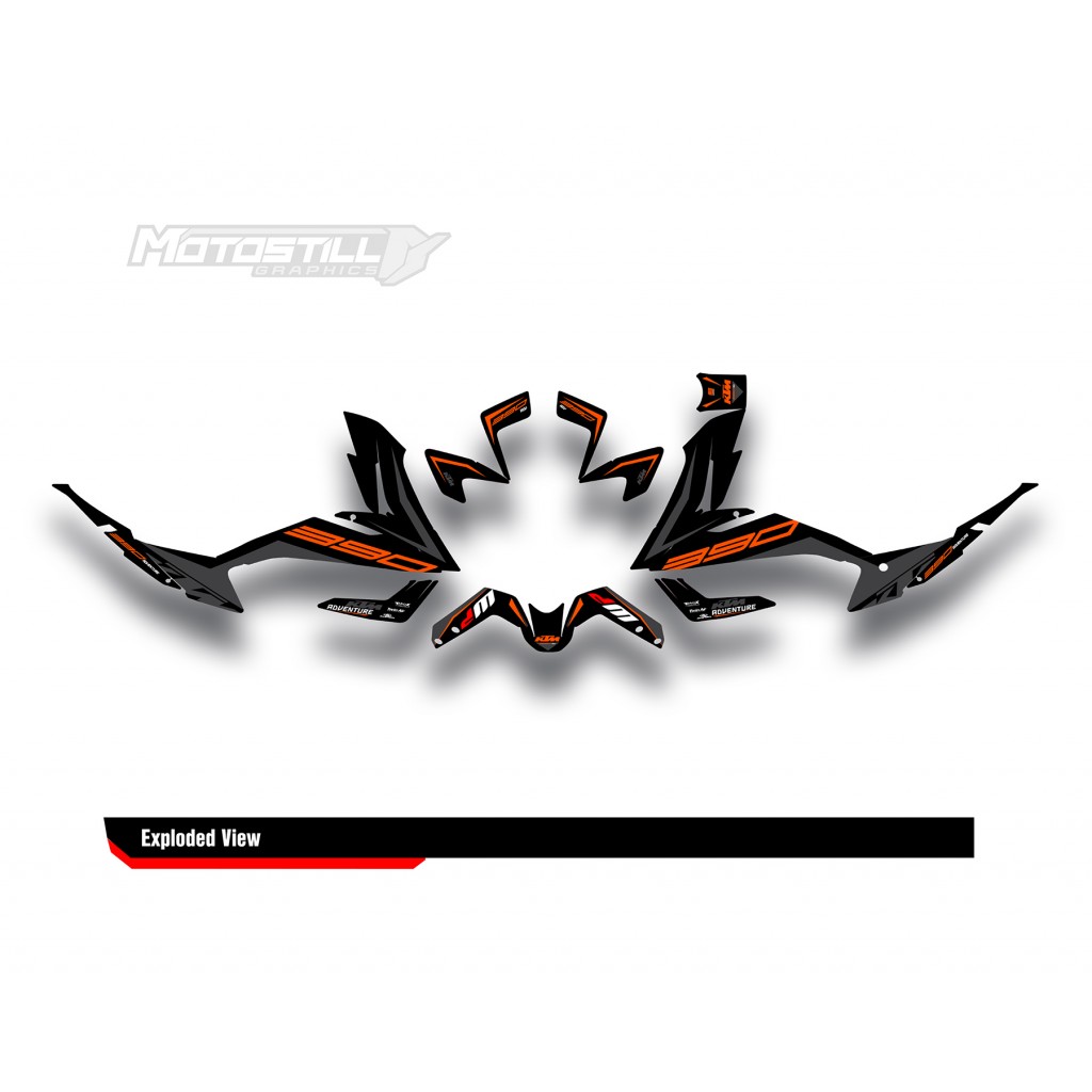 KTM 250 - 390 ADV GRAPHIC SET / DECAL KIT