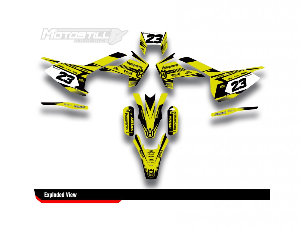 HUSQVARNA FE - FC - TE - TC - FS GRAPHIC STICKER SET - DECAL KIT