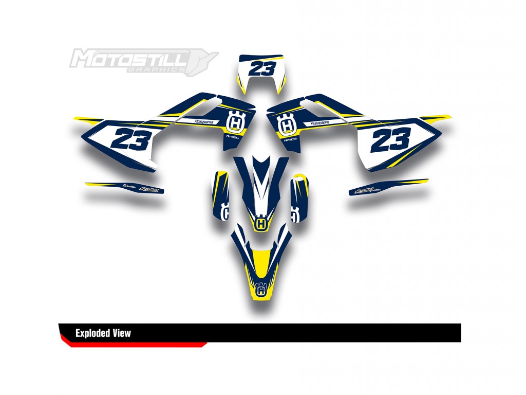 HUSQVARNA FE - FC - TE - TC - FS GRAPHIC STICKER SET - DECAL KIT