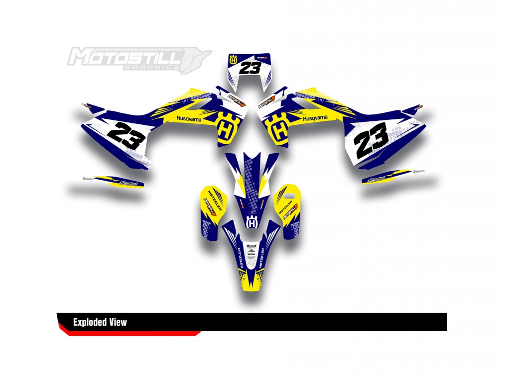 HUSQVARNA FE - FC - TE - TC - FS GRAPHIC STICKER SET - DECAL KIT