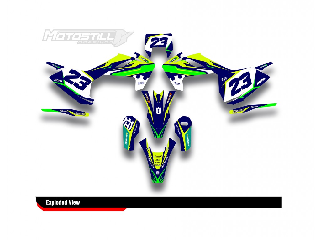 HUSQVARNA FE - FC - TE - TC - FS GRAPHIC STICKER SET - DECAL KIT