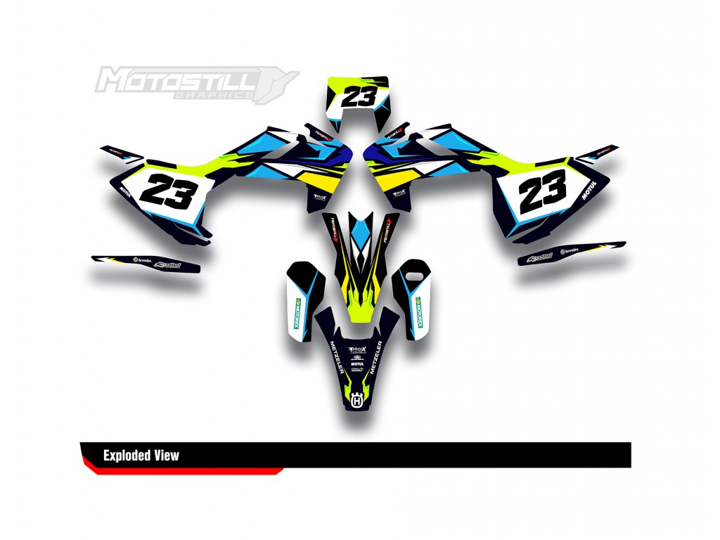 HUSQVARNA FE - FC - TE - TC - FS GRAPHIC STICKER SET - DECAL KIT