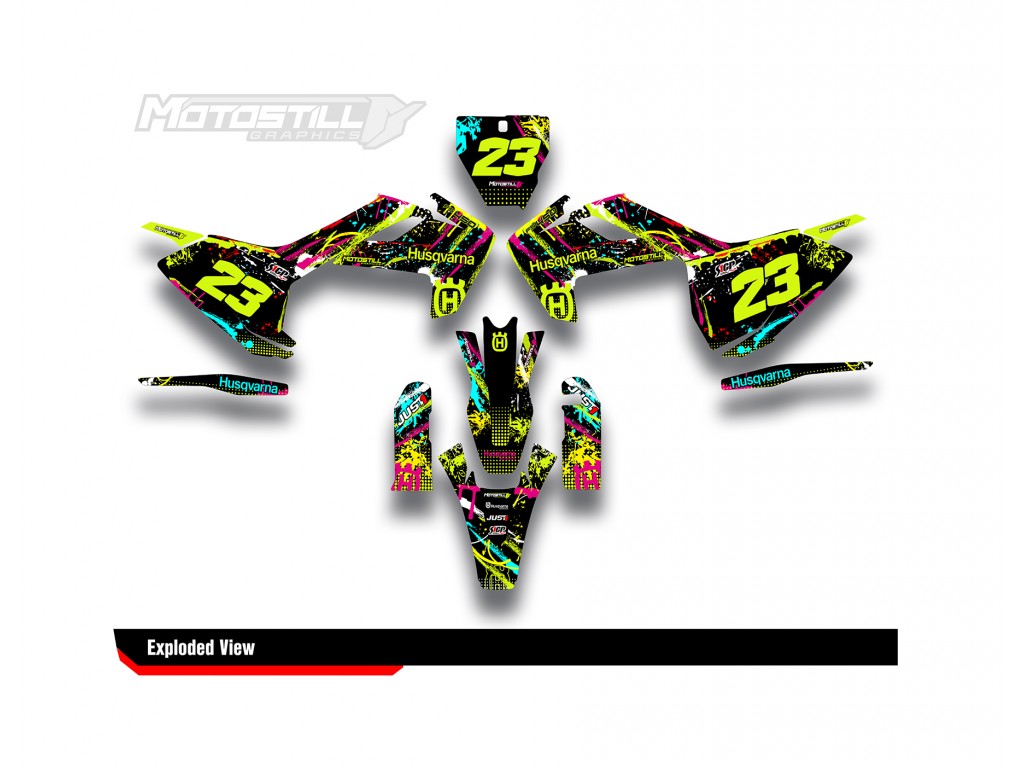 HUSQVARNA FE - FC - TE - TC - FS GRAPHIC STICKER SET - DECAL KIT