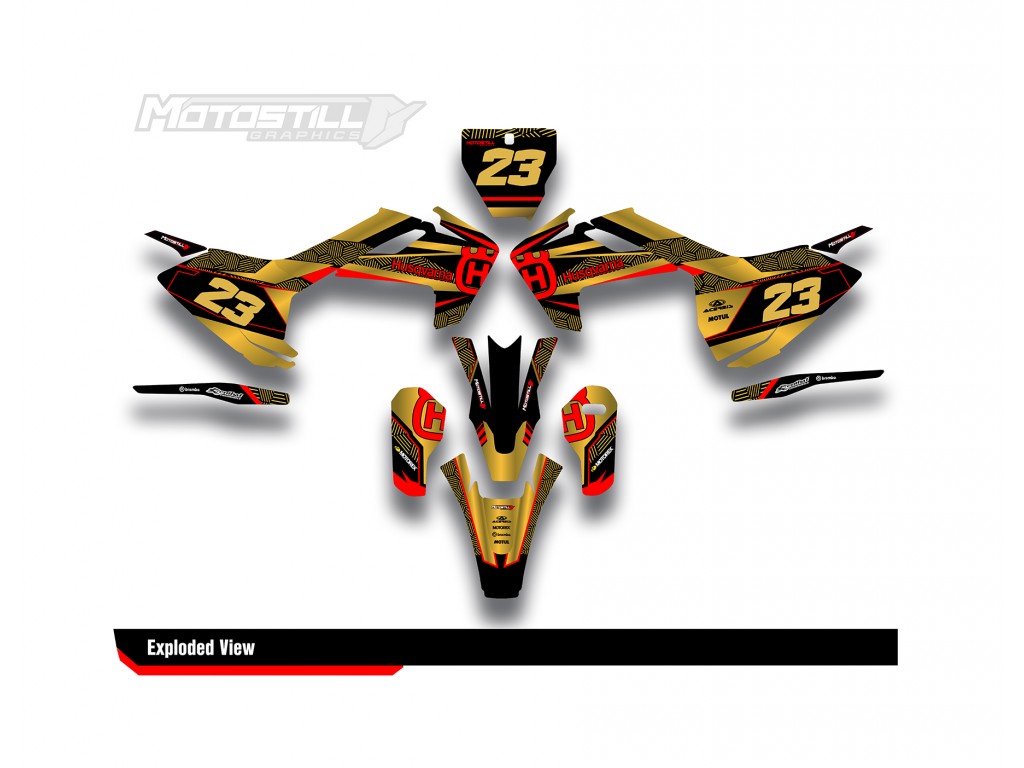 HUSQVARNA FE - FC - TE - TC - FS GRAPHIC STICKER SET - DECAL KIT