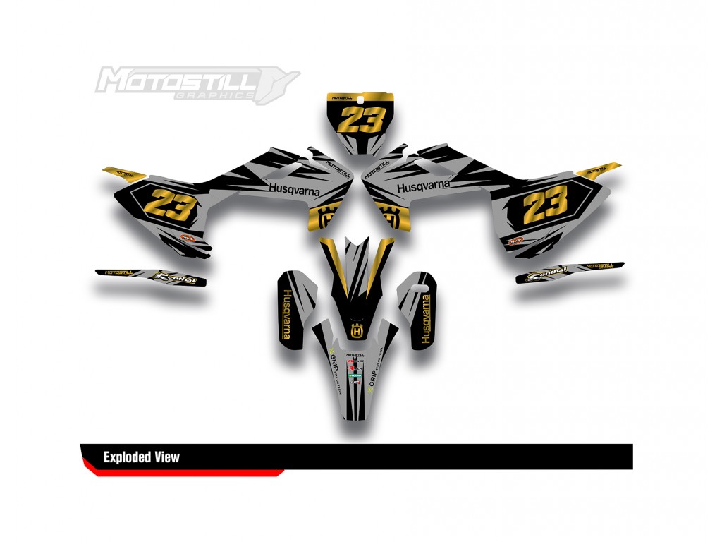 HUSQVARNA FE - FC - TE - TC - FS GRAPHIC STICKER SET - DECAL KIT