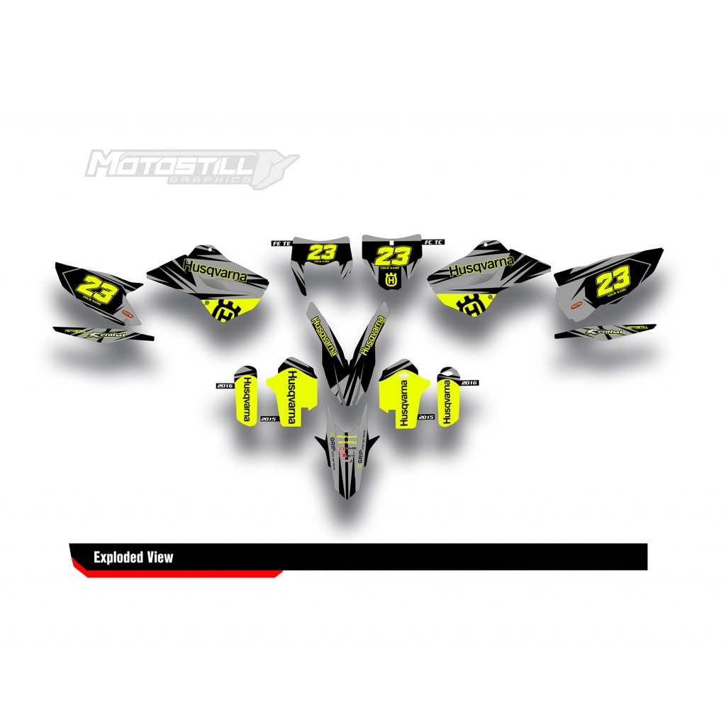 HUSQVARNA TC - FC - TE - FE - FS GRAPHIC STICKER SET - DECAL KIT