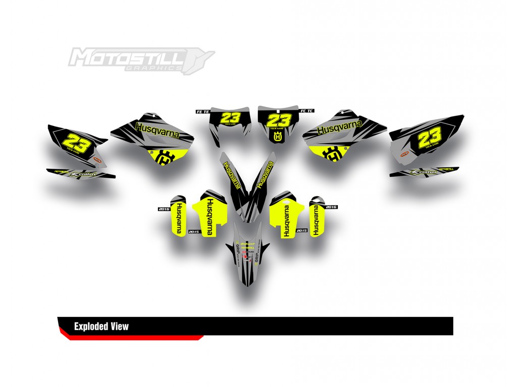 HUSQVARNA FE - TE 2015 - 2016 / FC - TC 2014 - 2015 GRAPHIC STICKER SET - DECAL KIT