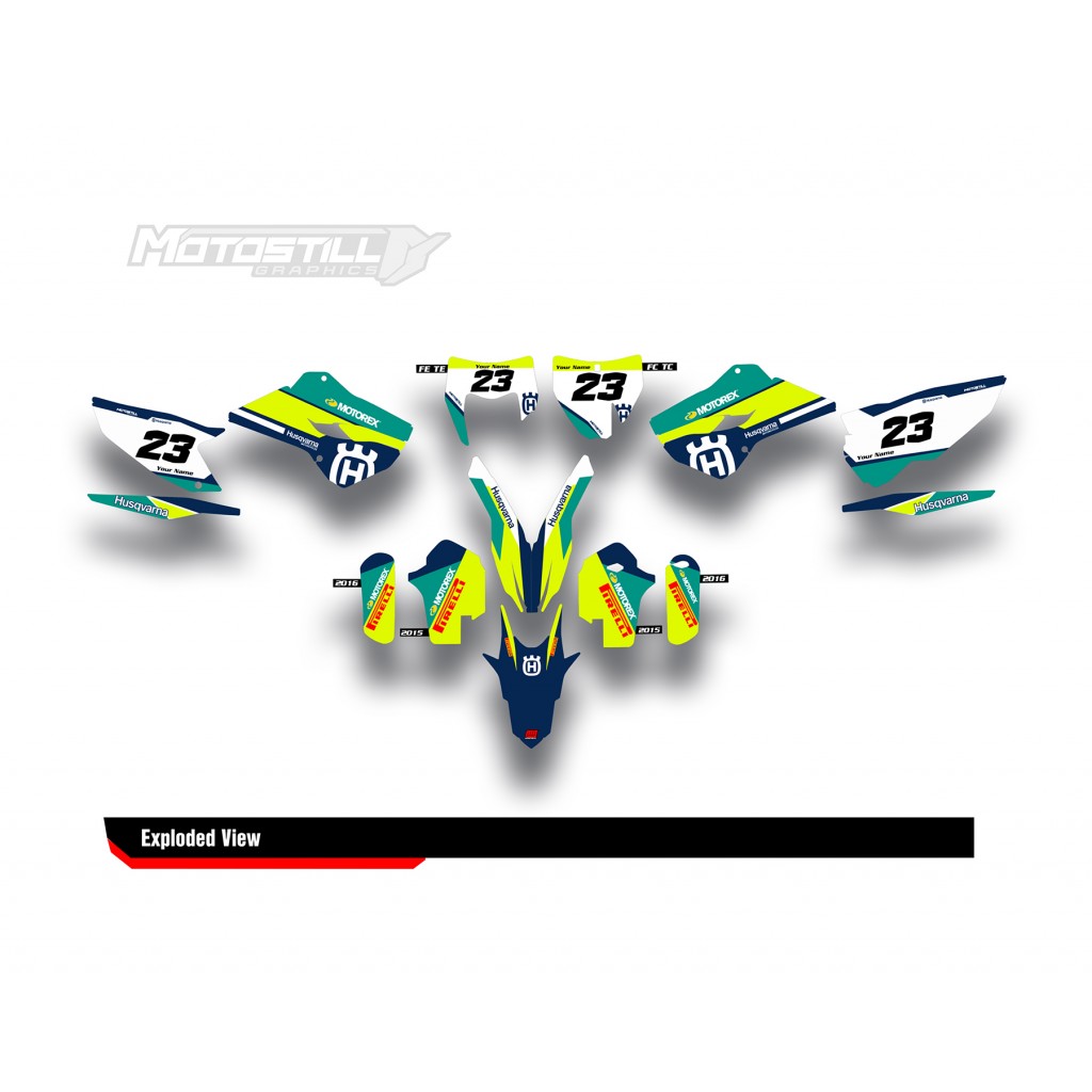 HUSQVARNA TC - FC - TE - FE - FS GRAPHIC STICKER SET - DECAL KIT