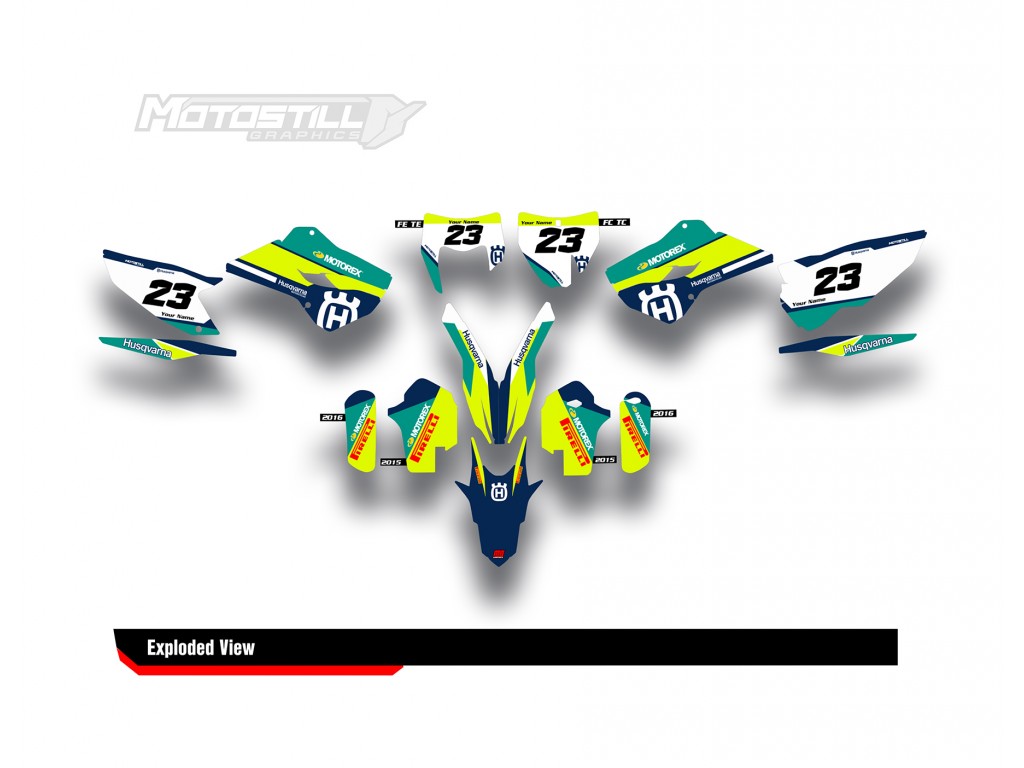 HUSQVARNA FE - TE 2015 - 2016 / FC - TC 2014 - 2015 GRAPHIC STICKER SET - DECAL KIT