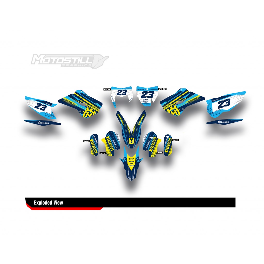 HUSQVARNA TC - FC - TE - FE - FS GRAPHIC STICKER SET - DECAL KIT