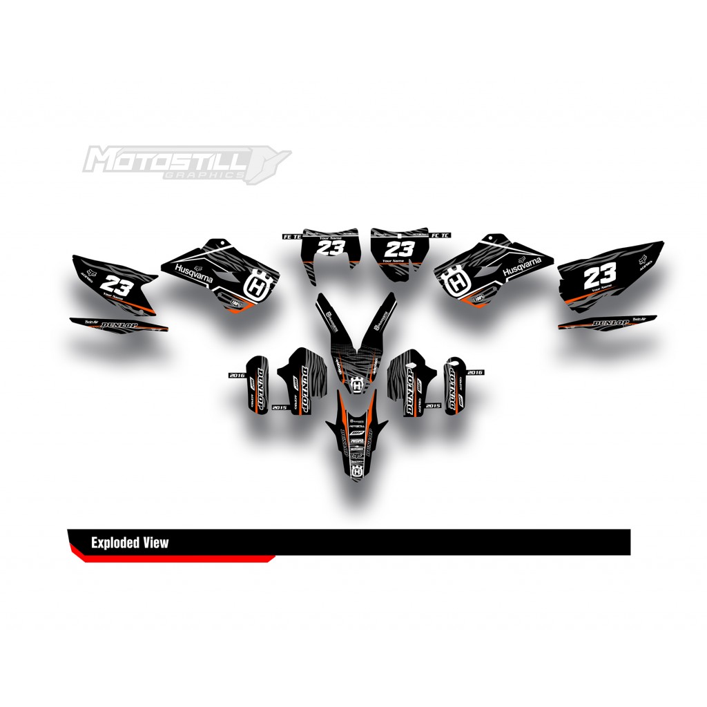 HUSQVARNA TC - FC - TE - FE - FS GRAPHIC STICKER SET - DECAL KIT