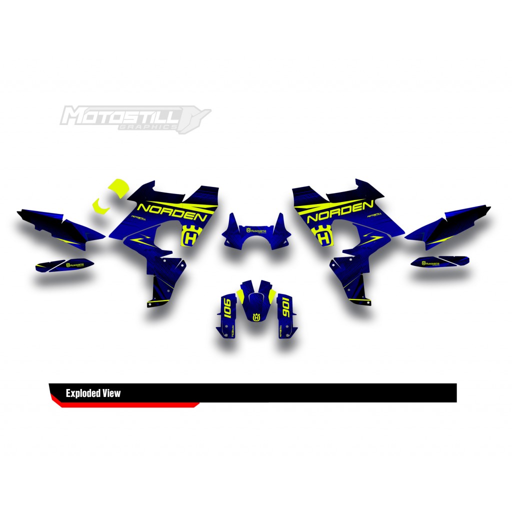 HUSQVARNA NORDEN 901 GRAPHIC STICKER SET - DECAL KIT